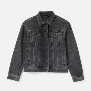 EVERLANE The Denim Jacket, Faded Black, Size XXS